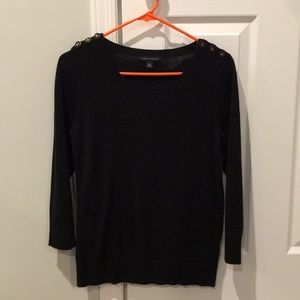 Black boat neck sweater